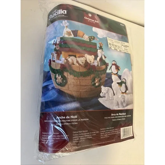 Bucilla Christmas Ark Kit #85333 Felt Home Décor NOS Sealed Noah's Nativity Kit - Picture 7 of 7